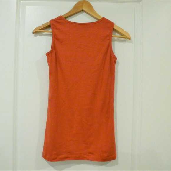 FDJ French Dressing Orange Jeweled Neckline Tank - Picture 4 of 7
